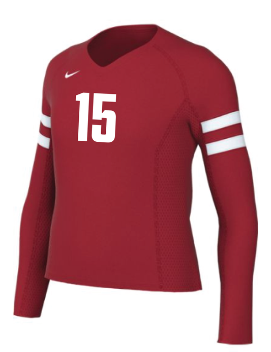 Mammoth Long Sleeve Volleyball Jersey, Scarlet